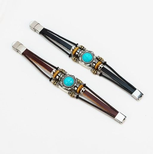 Vintage Türkis-Armband mit Schnalle