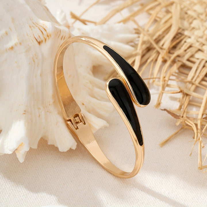 Elegantes Emaille-Glasur Gold-Armband