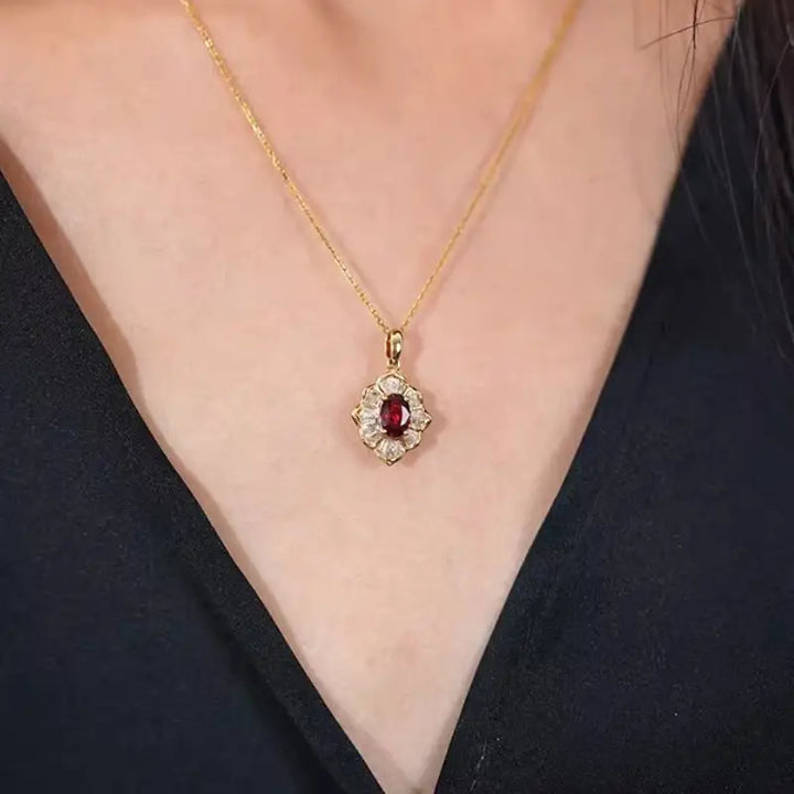 Ruby Gold Necklace