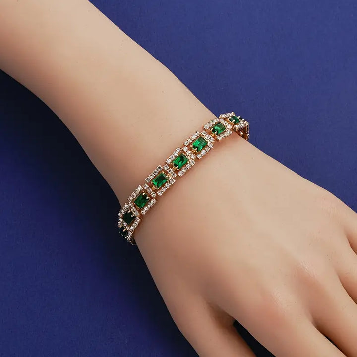 Rosewood Smaragd-Glanz-Armband