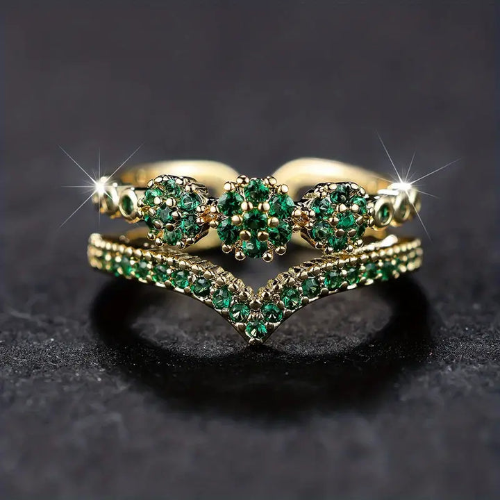 Adjustable Emerald Ring