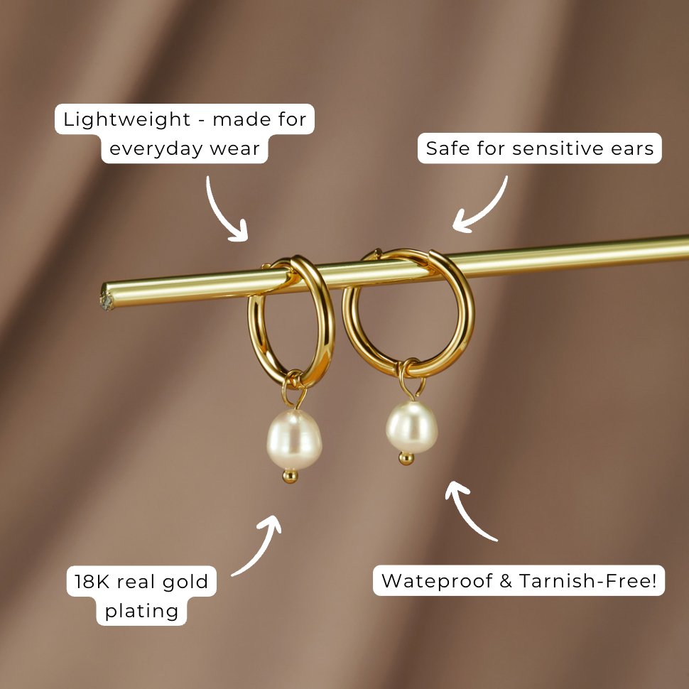 Essential Pearl Hoop Earrings