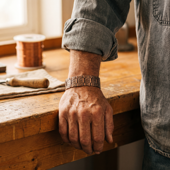 Grit Kupferarmband für Herren