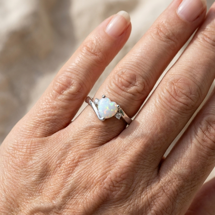 Opal-Ring Herz