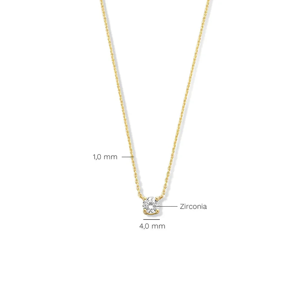 Cléa Moissanite Stone Necklace | Gold