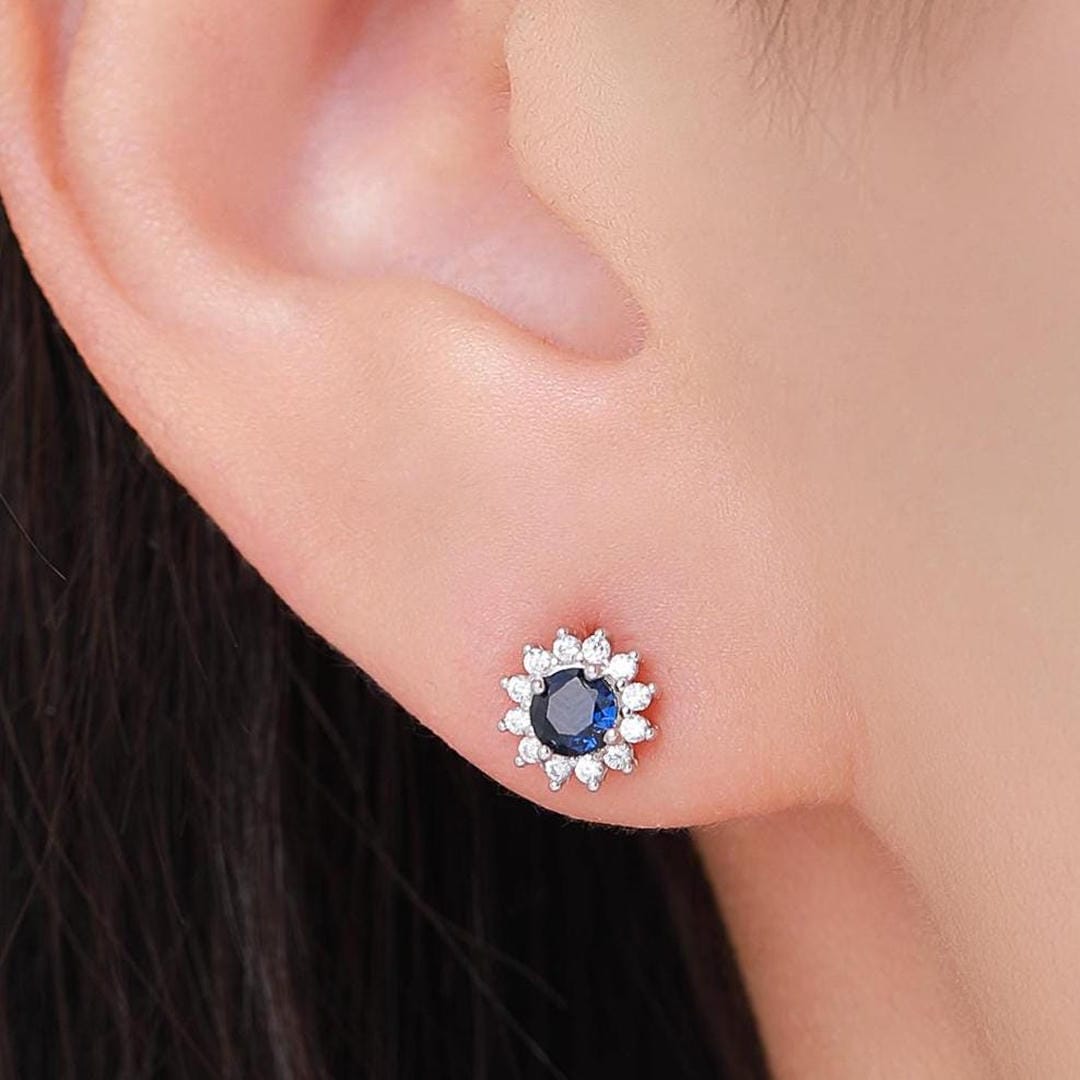 Sapphire Celestial Bloom Earrings