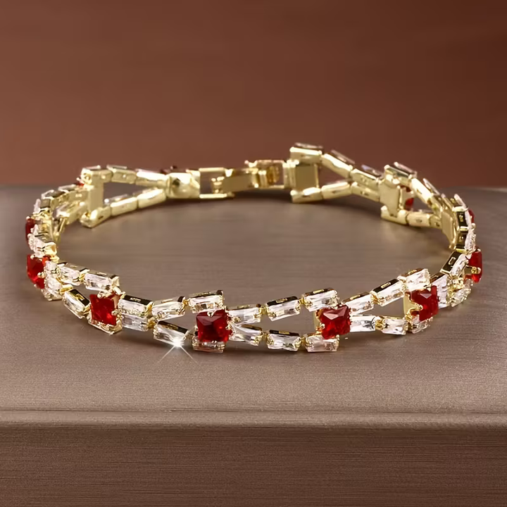 Elegantes Gold-Baguette-Armband