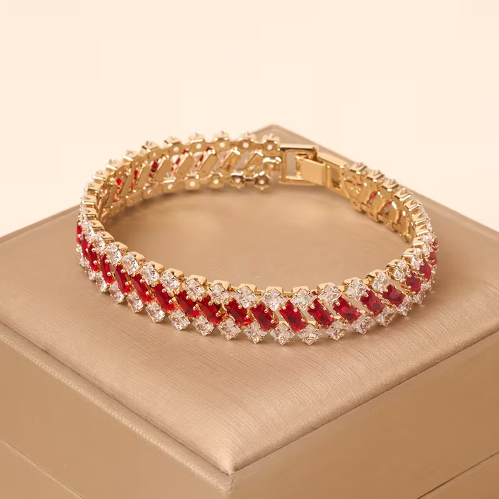 Elegantes luxuriöses Smaragd-Gold-Armband