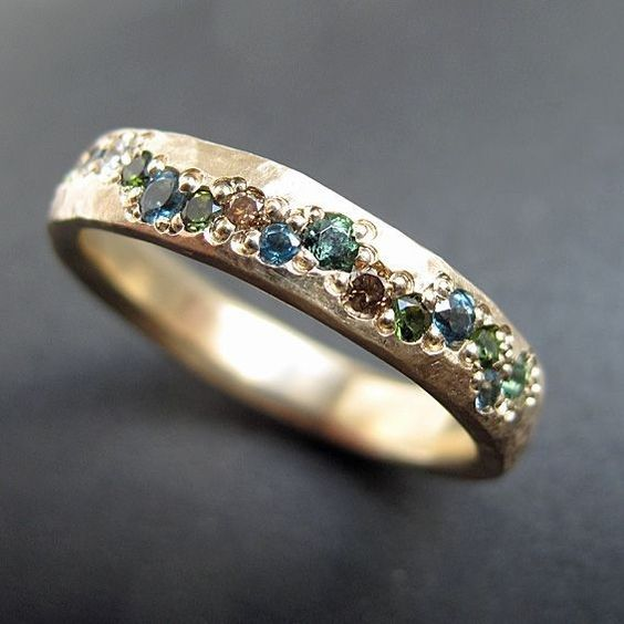 Vintage bunter Goldring