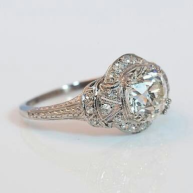 Vintage Silberring mit Kristall