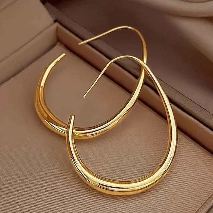 Antique Gold Hoop Earrings - Gold