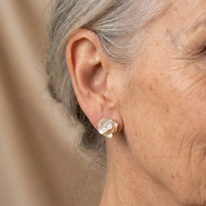 Pearl Flower Earrings