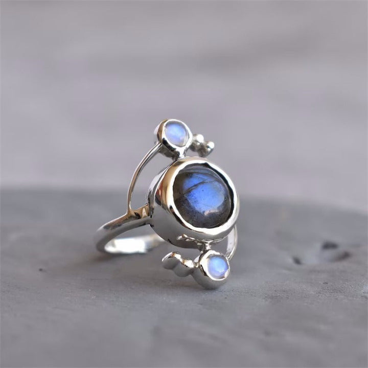 Ring Blauer Ozean mit elegantem Glanz