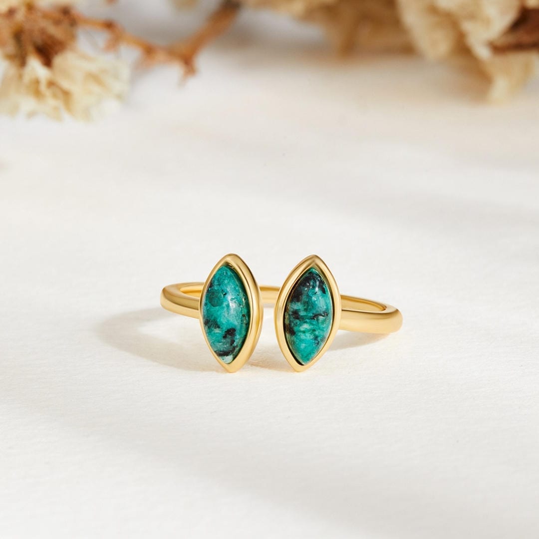 Luxe Emerald Adjustable Wrap Ring