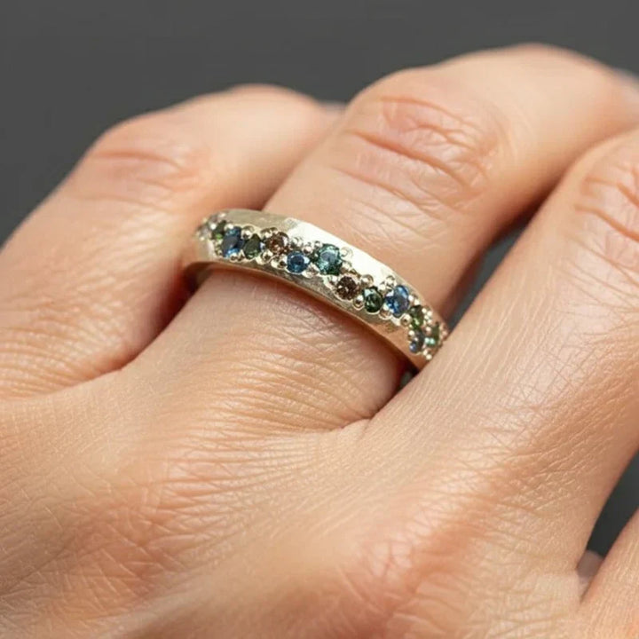 Vintage bunter Goldring