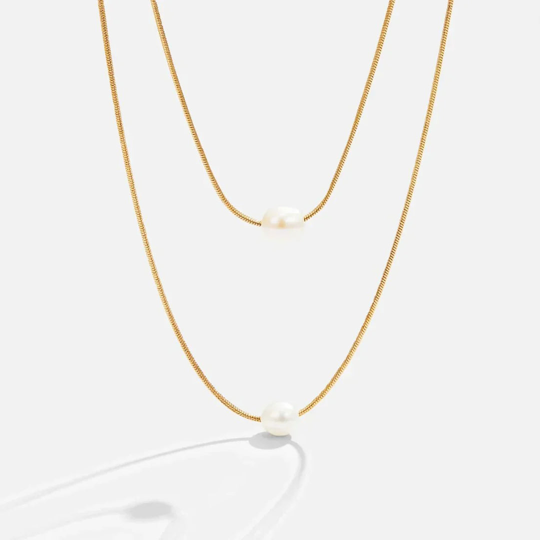 Sophisticated Layered Pearl Necklace