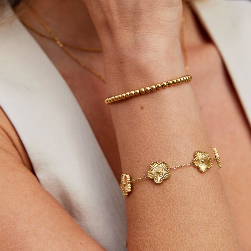 Beaded Gold Bracelet