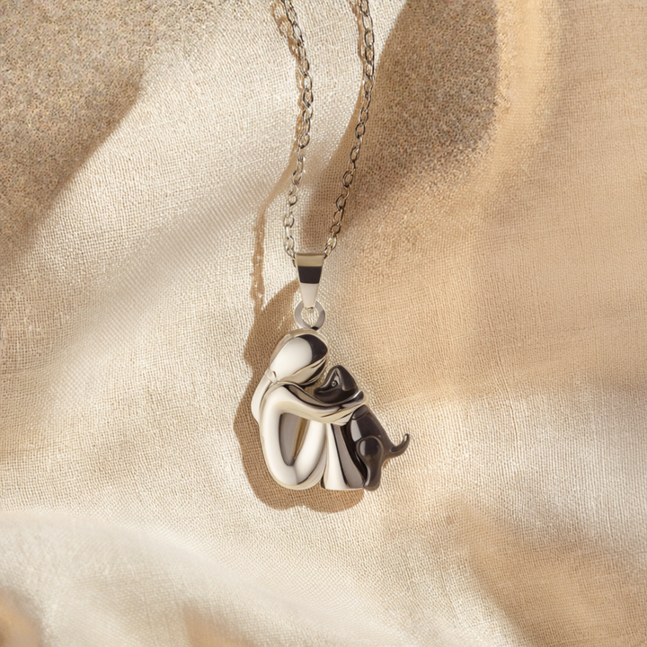Hug Dog Pendant Necklace