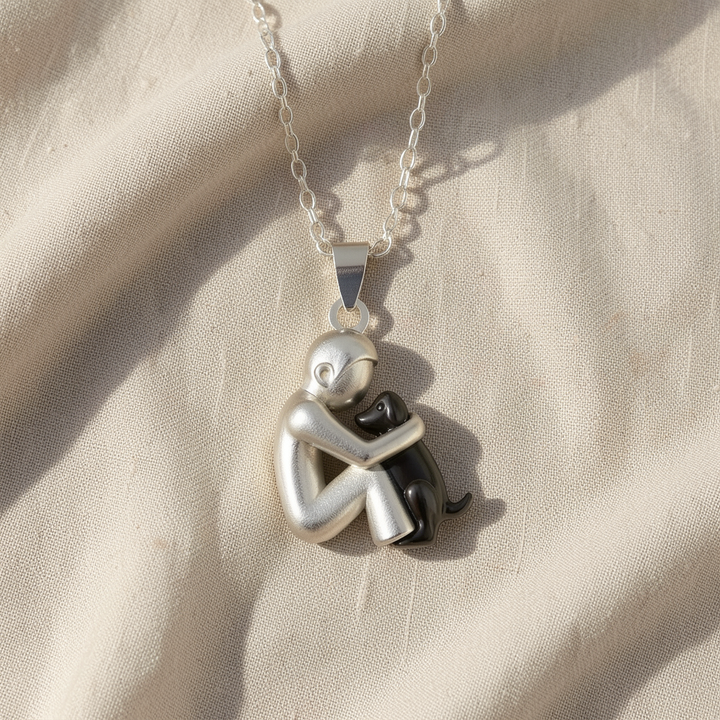 Hug Dog Pendant Necklace