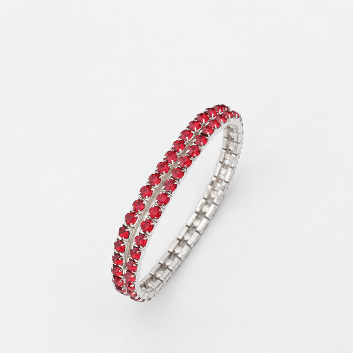 Elegantes Kristall-Weißgold-Armband