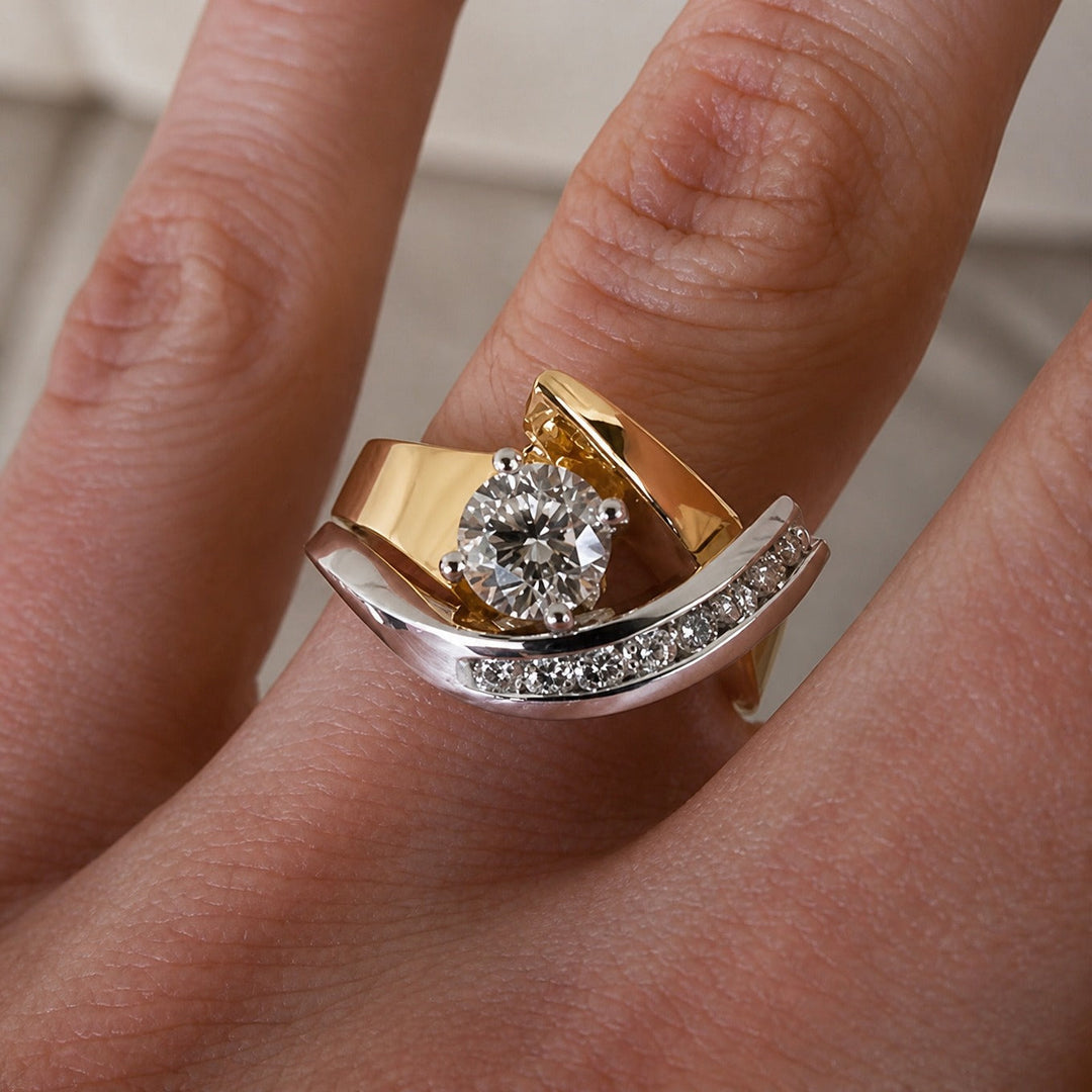 Künstlerischer Bicolor-Ring