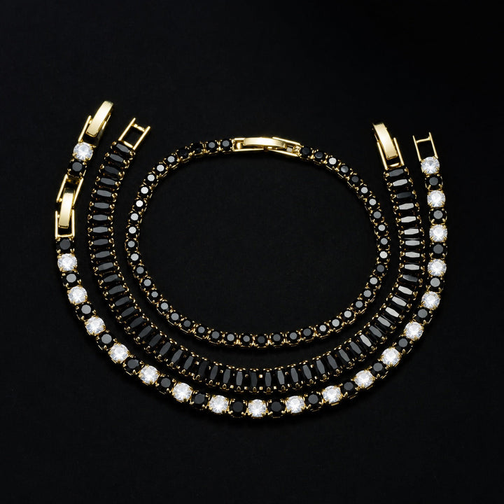 Raffiniertes Onyx-Kupfer-Armband-Set
