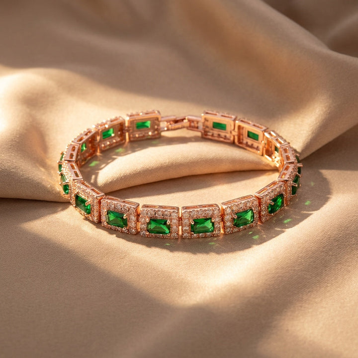 Rosewood Smaragd-Glanz-Armband