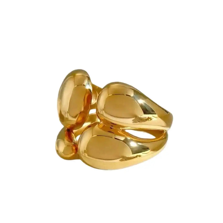 Bicolor Gold Silber Stapelring