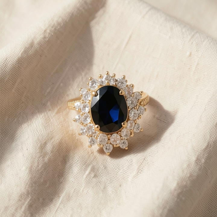 Vionne Sapphire Gold Ring