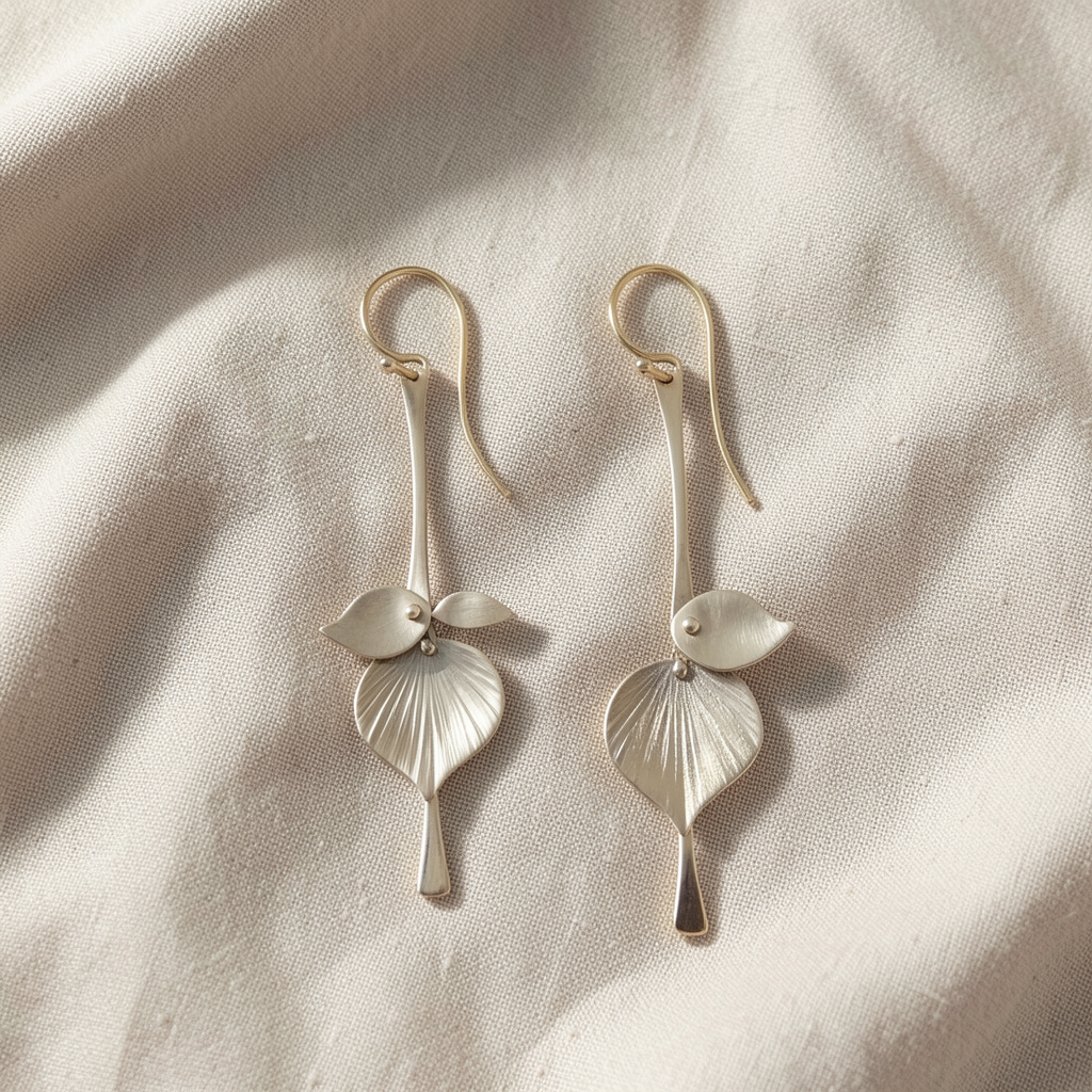 Silver Leaf Earrings