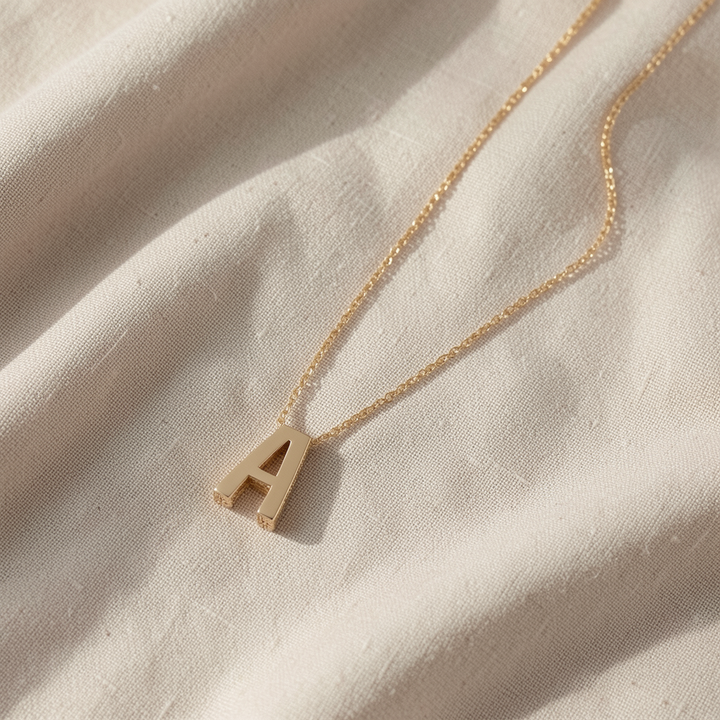 Love Letter Initial Necklace | Gold
