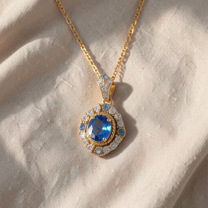 Sapphire Gold Necklace