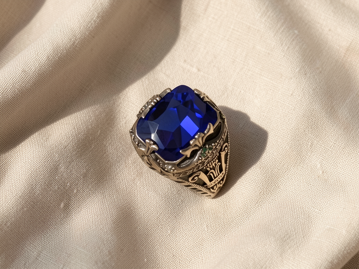 Sapphire Mixed Gold Ring