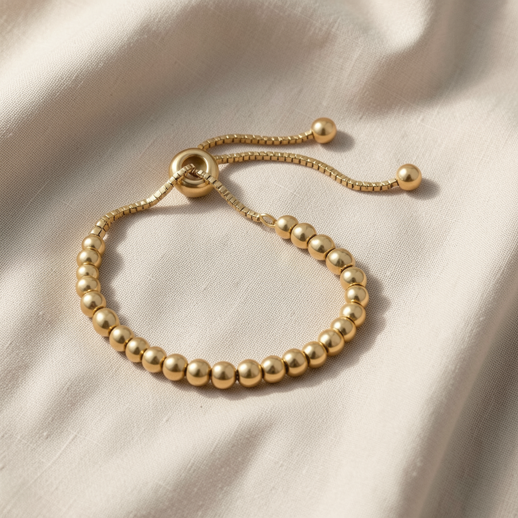 Beaded Gold Bracelet