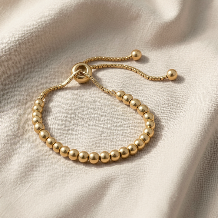 Beaded Gold Bracelet