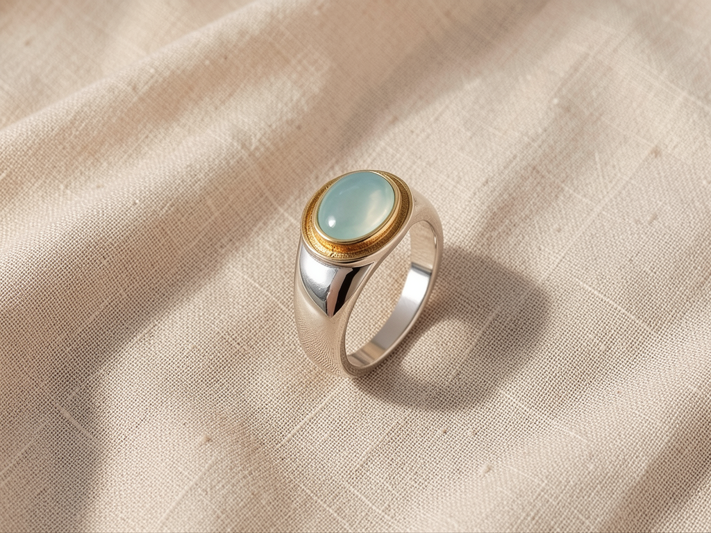 Green Moonstone Ring