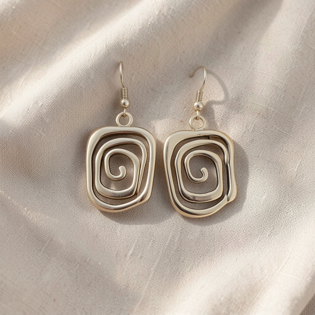 Spiral Silver Earrings